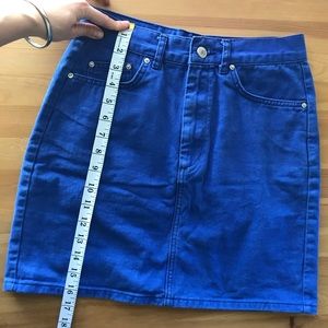High waist  blue skirt
